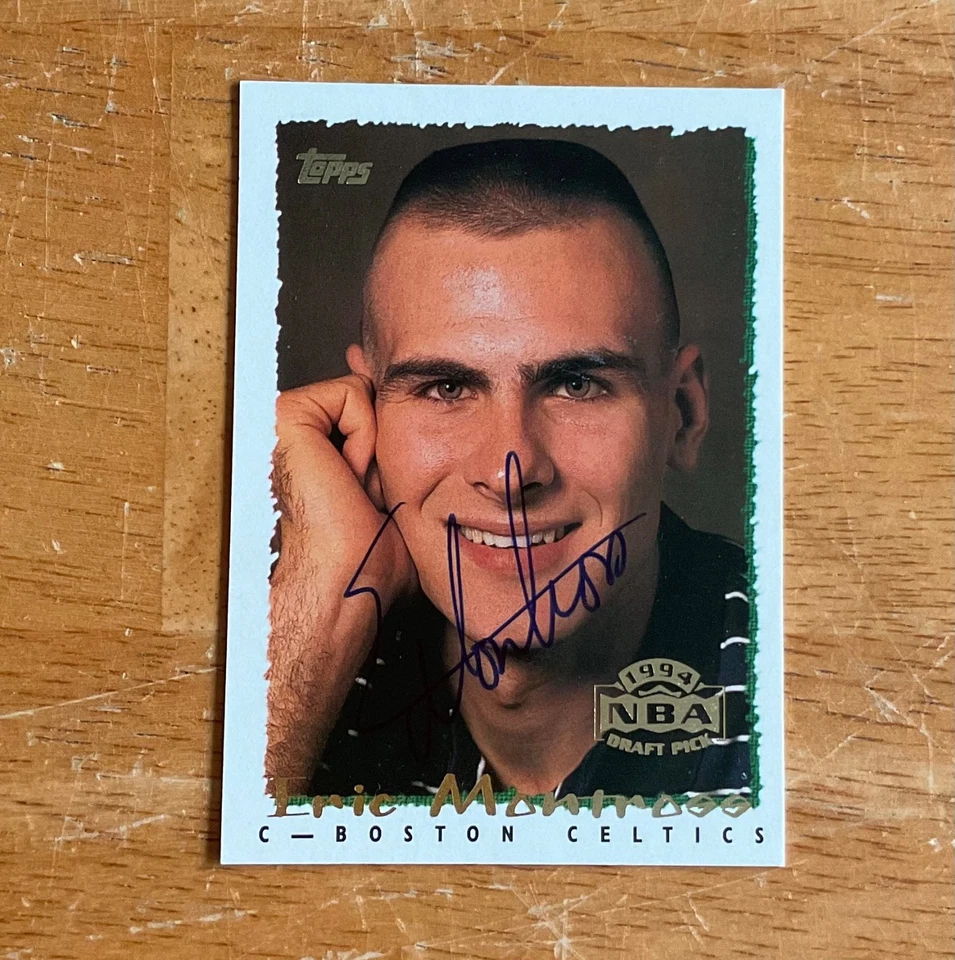 Tarjeta de baloncesto Topps RC autógrafo firmado por Eric Montross Boston Celtic 1994-95 Foto 1 de 2