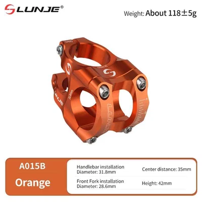 Vástago de manillar corto de aleación de aluminio para bicicleta 31,8 mm MTB varilla de manillar para bicicleta de carretera Foto 1 de 4