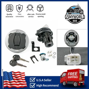 Ignition Switch Gas Cap Seat Lock Set Fit For Kawasaki NINJA 500 / SE 2024-2025 - Picture 1 of 9