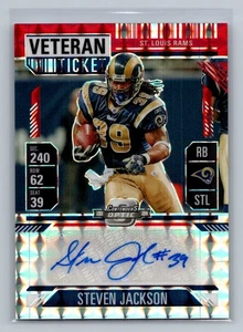 2024 VT-SJA Steven Jackson Contenders Optic Veteran Ticket Preview Red /24 - Picture 1 of 2