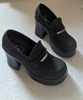 Vintage L.E.I. Chunky Platform Loafers Bratz 90's Y2K Style Women's 8 - Image 1 of 4