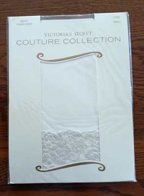 Colección Victoria's Secret Couture vintage, malla hasta el muslo, marfil, pequeña, sin usar, en paquete Foto 1 de 4