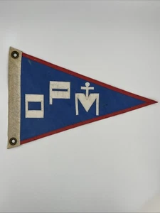 Vintage Sail Boat Yacht Club OPM Burgee Nautical Flag 16” X 10.75” - Picture 1 of 12