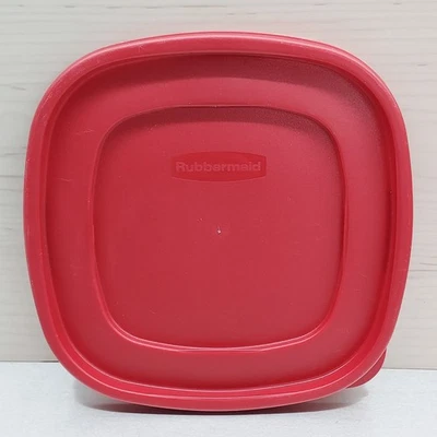 Tapa cuadrada roja de repuesto Rubbermaid solo #7J70 - 8,75" Foto 1 de 4