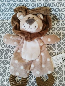 Doudou lion marron  beige blanc anneaux de dentition ZD Trading Action - Imagen 1 de 4