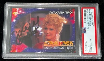 Majel Barrett Roddenberry "Lwaxana Troi" STAR TREK Signed Auto Rookie Card PSA - Image 1 of 3