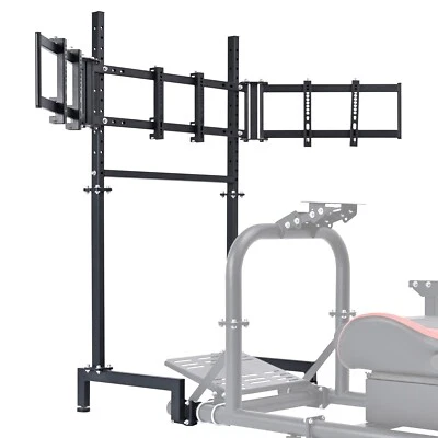 Minneer Triple Screen Monitor Stand For Round Tube Racing Simulator Cockpit - image 1 of 4