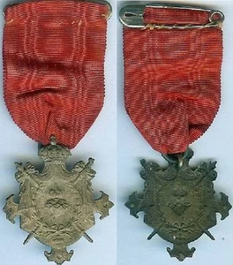 Médaille - Médaille du coeur sacré avec ruban armoiries et épées - Bild 1 von 1