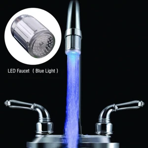 Good Luminous Glow Light-up LED Shower Tap Faucet Nozzle Head W/Blue Light 171 - Picture 1 of 12