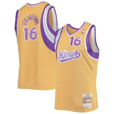 Футболка универсального игрока НБА Sacramento Kings Peja Stojakovic No16 Mitchell & Ness 2005/06 - Изображение 1 из 4