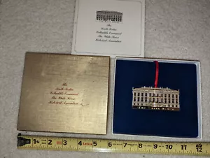 New South Portico Ornament White House gold metal christmas art trump president - Picture 1 of 4