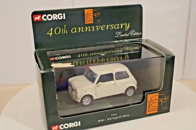 Corgi Mini Mania #04503 - BL/Rover Mini - English White 40th Anniversary - 1:36s - Image 1 of 4