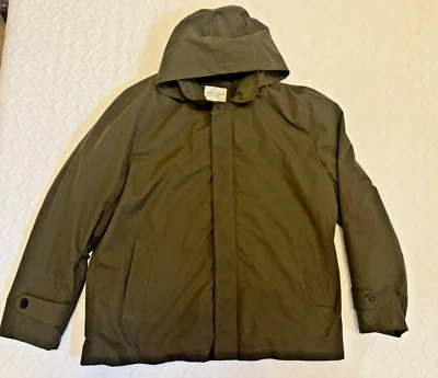 Cole Haan подпись мужской классический с капюшоном дождевик, оливковый размер XL - Изображение 1 из 4