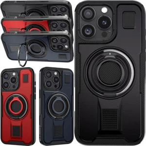 For Apple iPhone 16/16 Pro/16 Pro Max Case Ring Kickstand Shockproof Cover - Picture 1 of 30