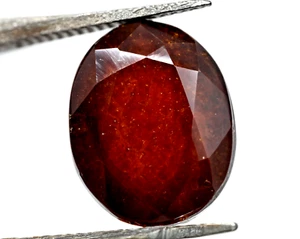 Natural Unheated Hessonite Garnet 9.90 Ct Oval Cut Certified Loose Gemstone - Picture 1 of 5