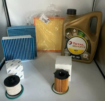 KIT TAGLIANDO 4 FILTRI 5 LT TOTAL QUARTZ INEO 5W30 CITROEN C3 1.6 HDI 16V 75CV - Immagine 1 di 2