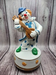 Vintage 8" Musical "Send in the Clowns" Banjo Playing Circus Clown Figurine - Picture 1 of 11