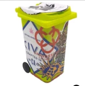 Mini Curbside 420 Garbage Trash Bin Pen Box Q Tip Holder Tiny Recycle Can - Picture 1 of 1