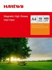 Hartwii 10 Sheets A4 650Gsm Magnet High Glossy Photo Paper Inkjet Printer Paper