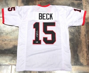 Von Carson Beck signiertes Georgia Red College Style Trikot - Beckett W Hologramm - Bild 1 von 4