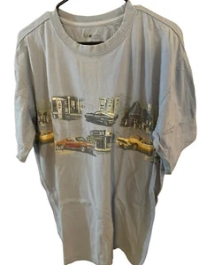 Sun River Clothing Co. hellblau schnell Oldtimer Grafik T-Shirt Herren XL - Bild 1 von 24