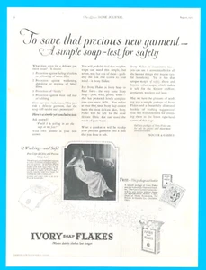 IVORY SOAP FLAKES Detergent 1923 antique PRINT AD washing women's clothes woman - Picture 1 of 3