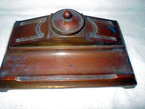 Antique Brass Signed Bradley and Hubbard Desktop Inkwell - Picture 1 of 8