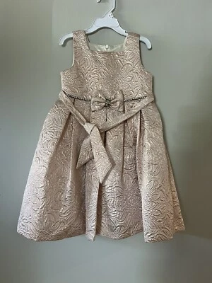 American Princess Dress Girls Size 5 Pink Sleeveless Bling Bow Fancy Formal - Image 1 of 4