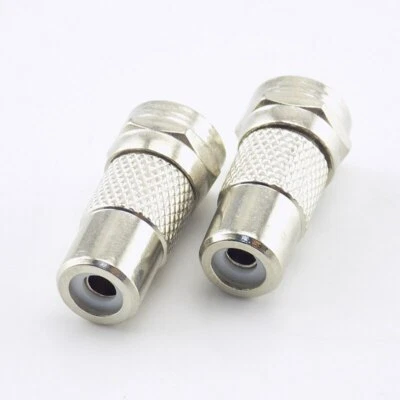 2/10pcs F Male Plug To RCA Female Jack Coaxial Cable TV F-type Connector Adapter - Image 1 of 4