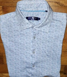 Mens New Stone Rose Size 2 Short Sleeve Button Down Shirt - Picture 1 of 3
