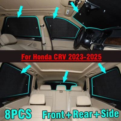 8X Parasol privacidad parabrisas ventana delantera trasera para Honda CRV 2023-2025 Foto 1 de 4