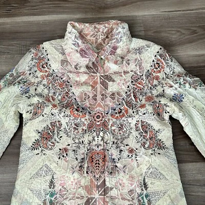 Cactus Reversible Southwest print Multicolored Crinkled Jacket Women’s Sz Small - Image 1 of 4