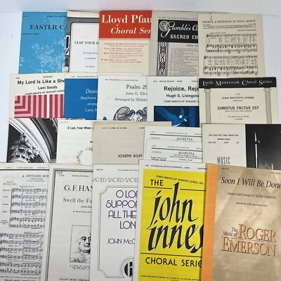 Choral Songs Choir Sheet Music Lot 20 Octavo Easter Carol Doxology Assorted - Image 1 of 4