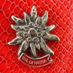 ITALIEN 🙂 METALL KÜHLSCHRANKMAGNET FASSA VALLEY EDELWEISS BLUME TOURISTISCHES SOUVENIR 🙂 - Bild 1 von 4