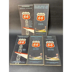 Hojas de ruta de gasolinera de colección Misc State Phillips 66 Nueva York PA Ohio Kansas West Ce - Imagen 1 de 7