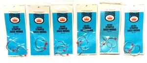 Paquetes de 6 Paquetes de Bajo a Rayas Snelled Deluxe Talla 6/0 Gancho 2 Cuentas - Imagen 1 de 17