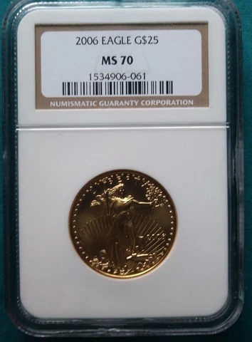 2006 Gold Eagle $25 Coin NGC MS-70  #191 Cover