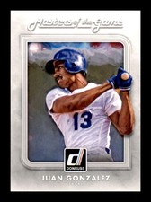 2016 Donruss Masters of the Game Juan Gonzalez #MG-3 Texas Rangers