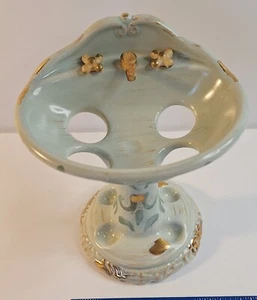 Handbemalter Zahnbürstenhalter Standfuß Shabby Chic Salle De Bain - Bild 1 von 10