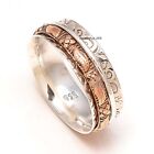 Spinner Ring 925 Sterling Silver Meditation Copper Ring All Size Mo5133