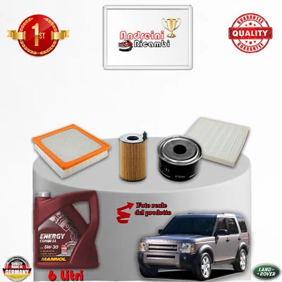 KIT TAGLIANDO FILTRI + OLIO LAND ROVER DISCOVERY III 2.7 TD V6 140KW DAL 2007 -> - Imagen 1 de 2