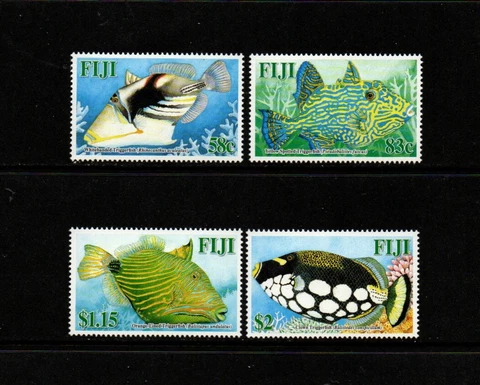 Fiji 2005 Triggerfish Marine Life 4v Mint NH Cover