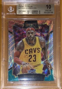 Pop 3!💎2015 LeBron James PANINI SELECT TRI COLOR GOLD PRIZM #47 BGS 10 PRISTINE - Picture 1 of 12