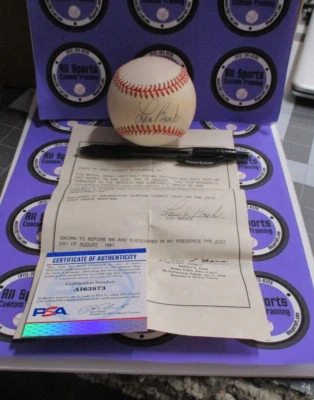 Lou Brock St. Louis Cardinals Autographed Rawlings Baseball PSA COA #AI63873 COA - Image 1 of 4