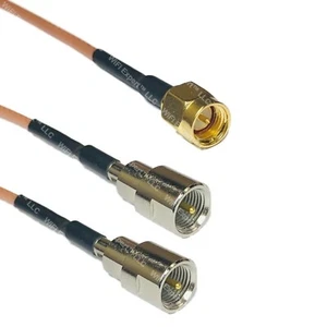 SMA Male to Y type 2X FME Male Splitter Combiner cable pigtail RG316 USA Assmb - Picture 1 of 1