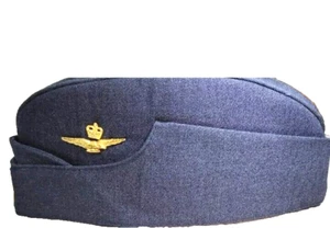 Royal Air Force RAF Side Cap 1940's WW2 Forage Red Lining with velvet - Picture 1 of 2