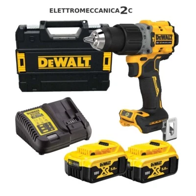 DEWALT DCD805P2T avvitatore a percussione 18v brushless 2 batterie 5ah 13mm 90Nm - Immagine 1 di 3