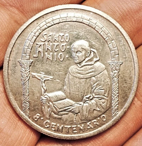 Portugal 500 escudos 1995 COMMEMORATIVE SILVER coin (Santo António; aUNC!) Cover