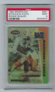 1994 Sportflics Rookie Rivalry #RR1 Marshall Faulk Rookie RC HOF MVP -MINT PSA 9 - Bild 1 von 2