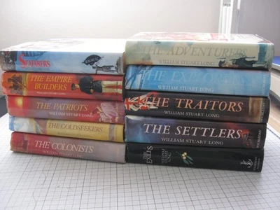 William Stuart Long x10 Hardcovers  The Australians 1 -10 The Exiles Seafarers - image 1 of 4